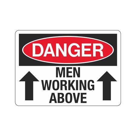 Danger Men Working Above Sign